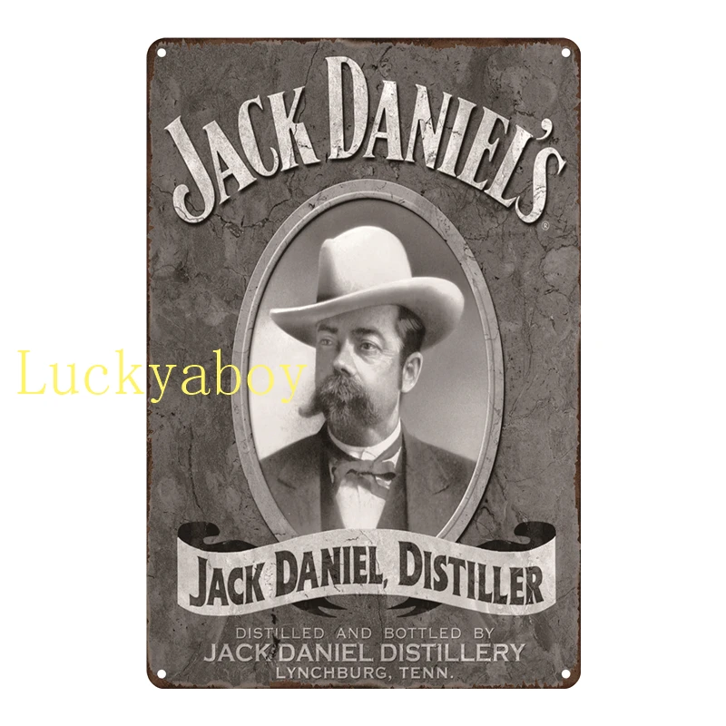 

Vintage Whiskey Metal Poster Jack Retro Tin Signs Pub Beer Bar Wall Decorative Plates Home Decor 20x30cm AL100