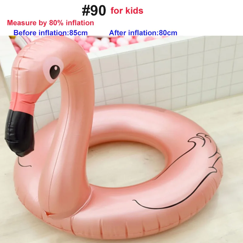 Rosegold Flamingo 90 Rooxin, 120 см, надувное кольцо для плавания с фламинго, кольцо для плавания для взрослых и детей, кольцо для плавания, круг для плавания, игрушки для бассейна, вечерние пляжные товары - Цвет: Rosegold Flamingo 90