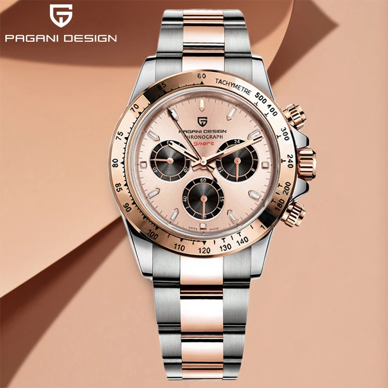 

Часы наручные PAGANI мужские с хронографом, брендовые автоматические Кварцевые Спортивные деловые, VK63 2022