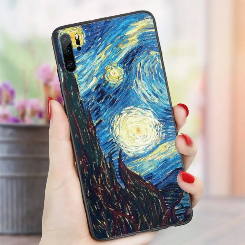

Retro painting Van Goghstarry night Phone Case For Huawei honor Mate P 10 20 30 40 i 9 8 pro x Lite smart 2019 nova 5t