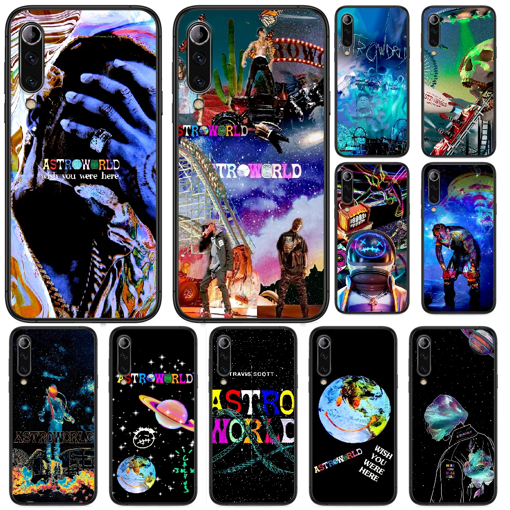 

Astroworld Travis Scott Art Phone case For Xiaomi Mi note 10 A3 9 MAX 3 A2 8 9 Lite Pro ultra black shell luxury funda 3D