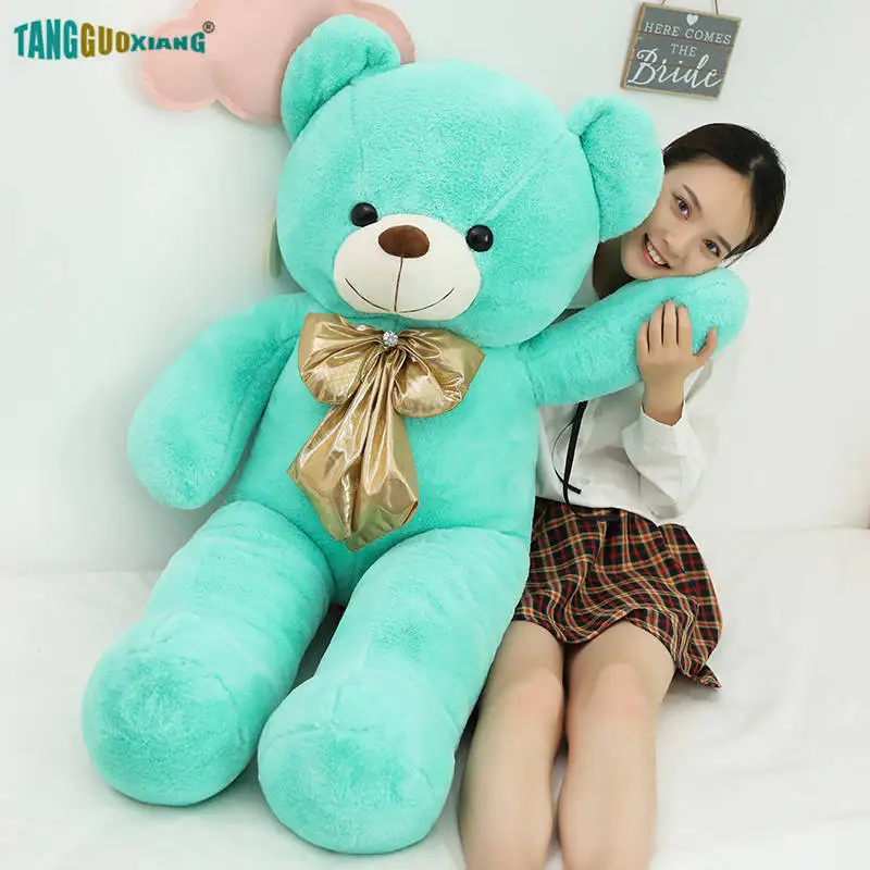 Милая цветная плюшевая игрушка-мишка Макарон 100 см подушка мягкая Набивная