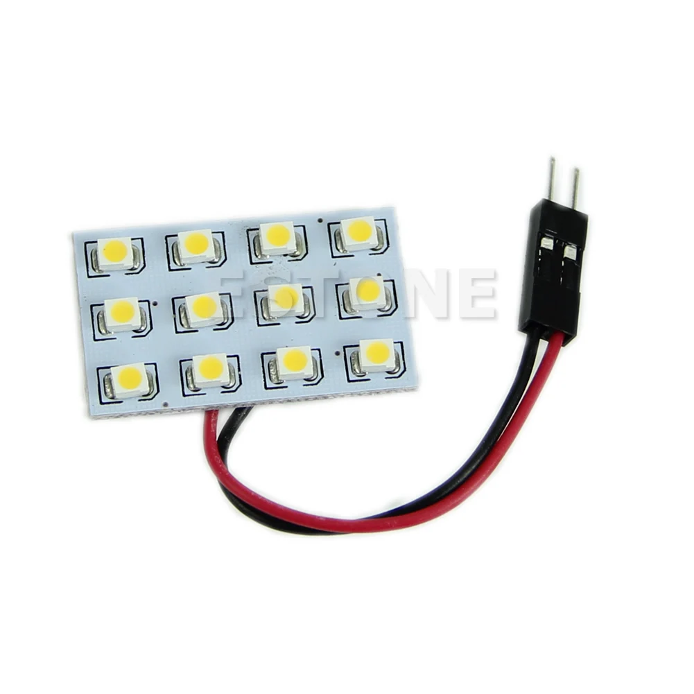 

New 12 LED 3528 SMD Warm White Lamp Car Interior Room Dome Door Light Bulb F7QB