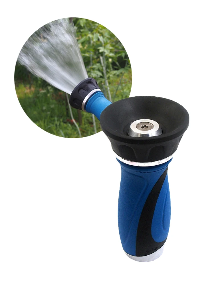 

High Pressure Water Spray Gun Brass Nozzle Garden Hose Pipe Lawn Auto Wash Nozzle Sprinkler Adjustable Garden Supplies