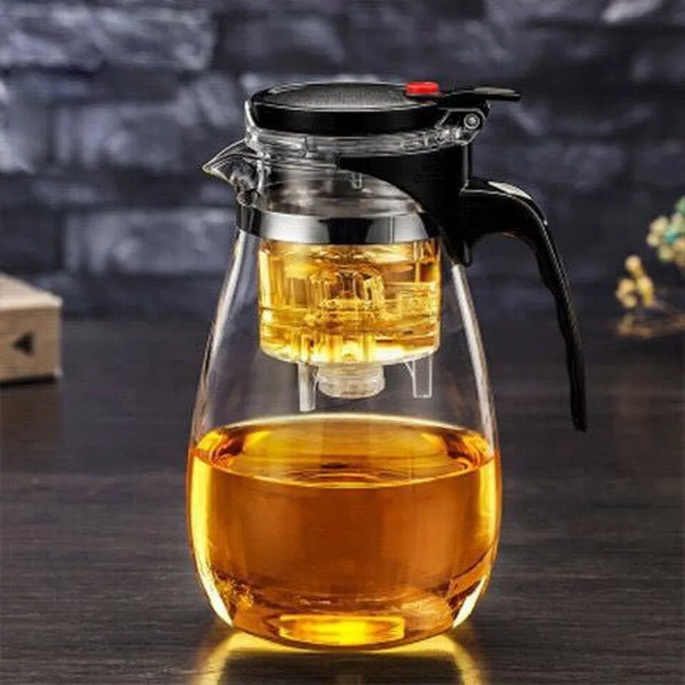Заварочный чайник прозрачный фильтр из боросиликатного стекла термостойкий