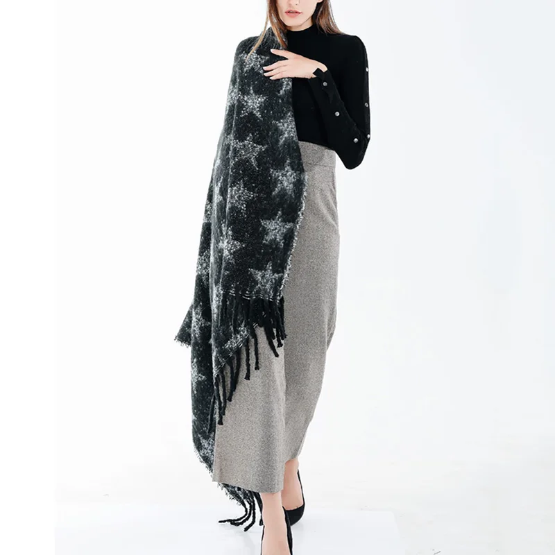 Зимние длинные шарфы VIIANLES кашемировые шали женский квадратный шарф широкая