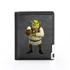 Новое поступление, модный кожаный кошелек с изображением Шрека для мужчин и женщин, тонкий кошелек для кредитных карт, короткий кошелек, сумка для денег