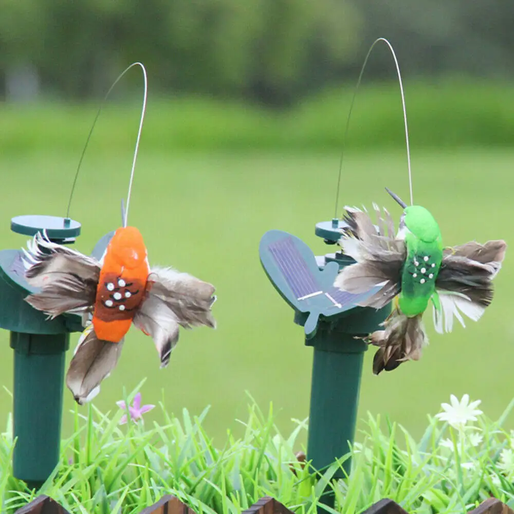 

Creative Simulation Butterflies Solar Power Dancing Flying Hummingbird Dancing Flying Garden Decoration