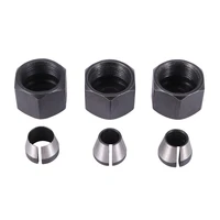 3 pcs router collet set chuck heads adapter for drills engraving trimming carving machine electric router milling cutter