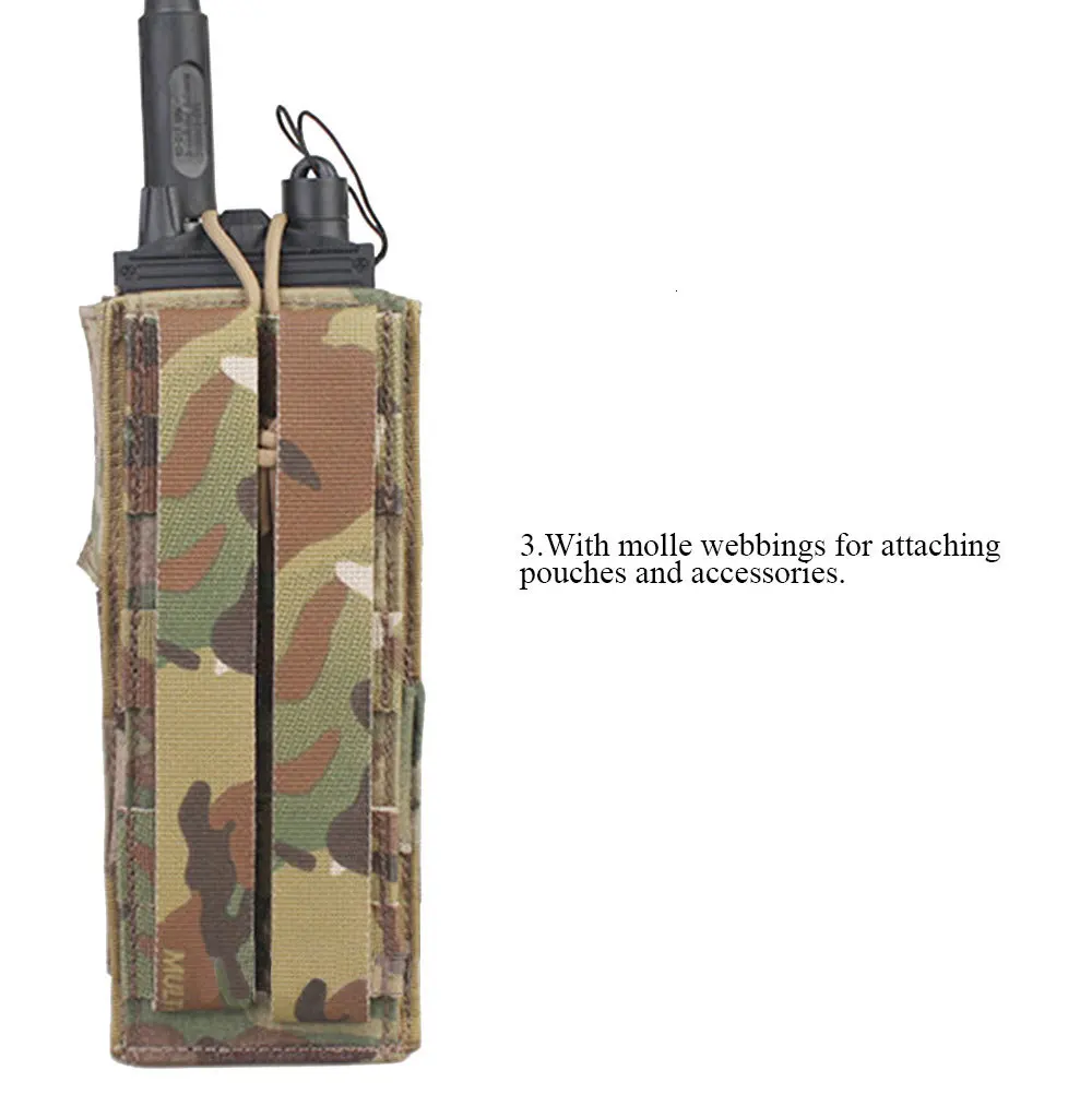 EMERSON gear тактический PRC 148/152 Радио Чехол охотничий Пейнтбол боевое снаряжение для страйкбола Molle Радио Держатель мультикам черный EM8350