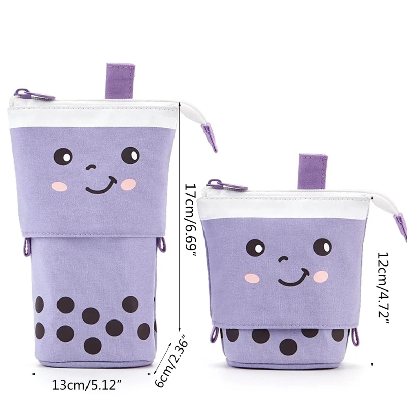 

2-in-1 Multi-ppurpose Cartoon Pencil Pouch Foldable Portable for students Women Pouch Stationery Bags Pencil Holder