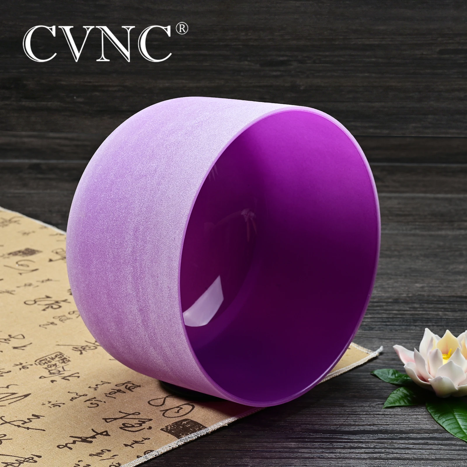 CVNC 440 Гц или 432 Коронная Чакра 8 &quotNote B матовая кварцевая Поющая чаша с кристаллами