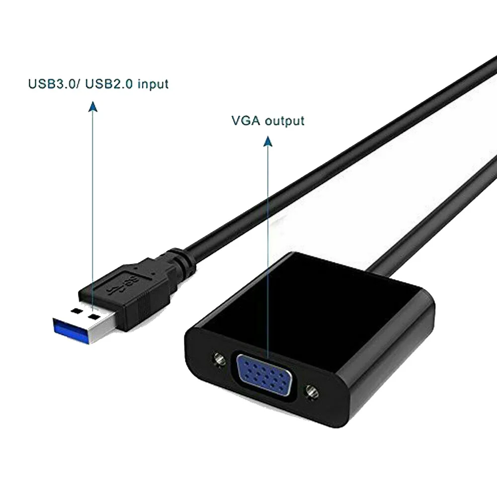 usb 3 0 to vga adapter multi display converter external video graphic card portable usb 3 0 to female vga converter for pc hdtv free global shipping