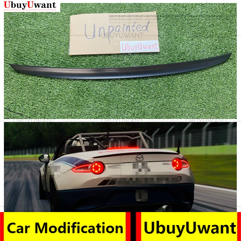 Задний спойлер для MAZDA MX5 задний стайлинга автомобиля из искусственной кожи без