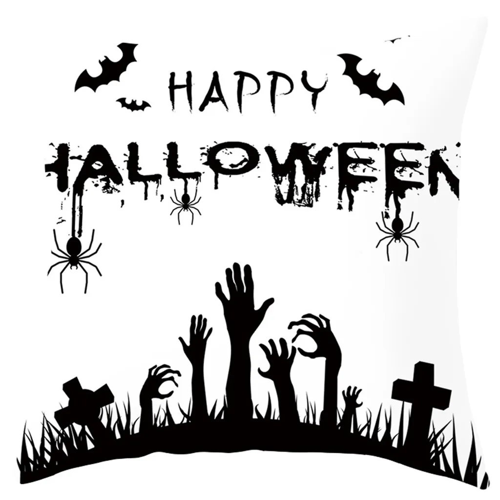 Чехол для подушки на Хэллоуин с изображением черепа Джека Кошмар перед