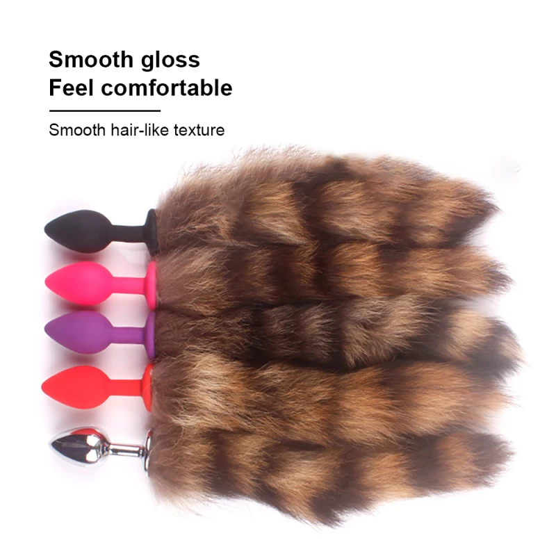 Секс-игрушки мягкая дикая Анальная пробка металлический хвост искусственные