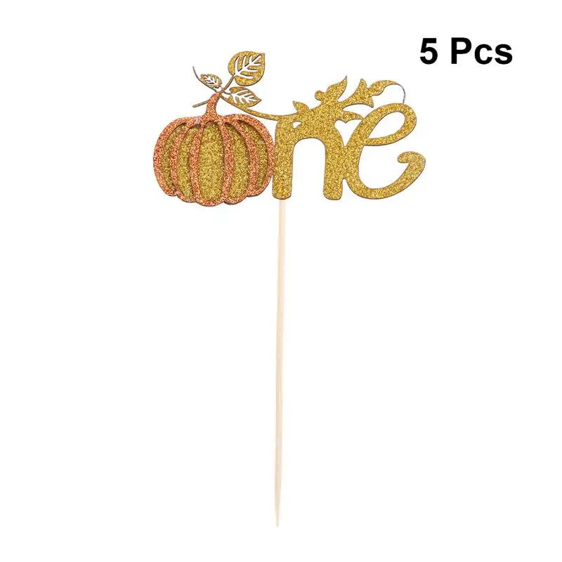 5 шт. Топпер для торта номер один и Тыква кексов креативные подарки вечеринки в