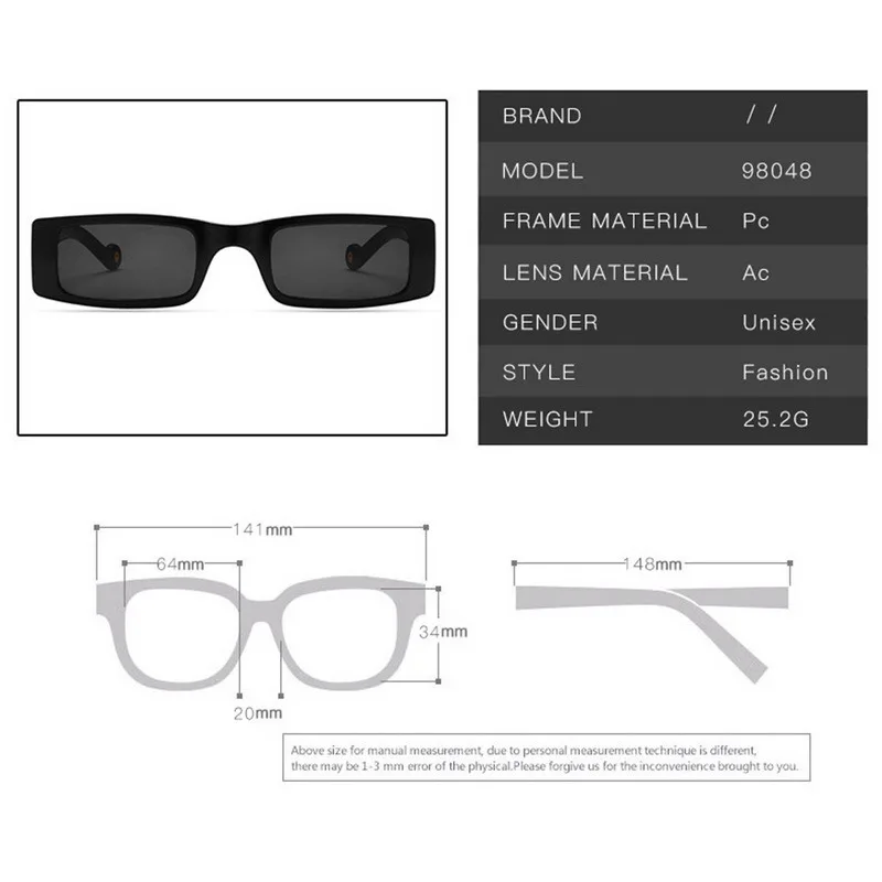 

2021 New Fashion Women Rectangle Vintage Sunglasses Brand Designer Retro Points Sun Glasses Female Lady Eyeglass Cat Eye