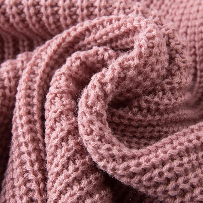 

Slash Neck Sweater Women Loose Long Flare Sleeve Autumn Kawaii Sweater Ribbed Knitted Cotton Tops Ladies Outwear Top Clothes