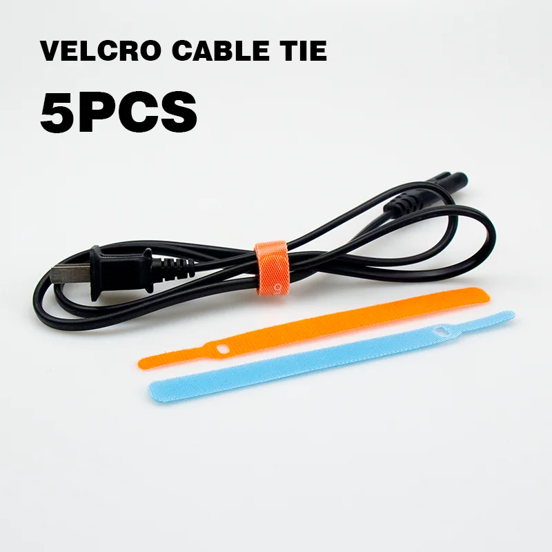 

5PCS Color Data Cable Tie Nylon Hook Loop Cable Wiring Fastener Marker Straps Power Wire Management Harness Cable