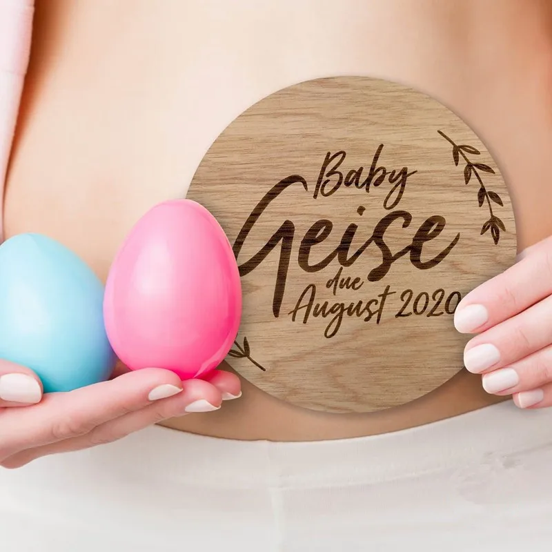 Customize New Baby name sign wood Birth Announcement Disc Hospital Welcome Plaque baby show gifts Photo Prop Nursery Decor | Дом и сад