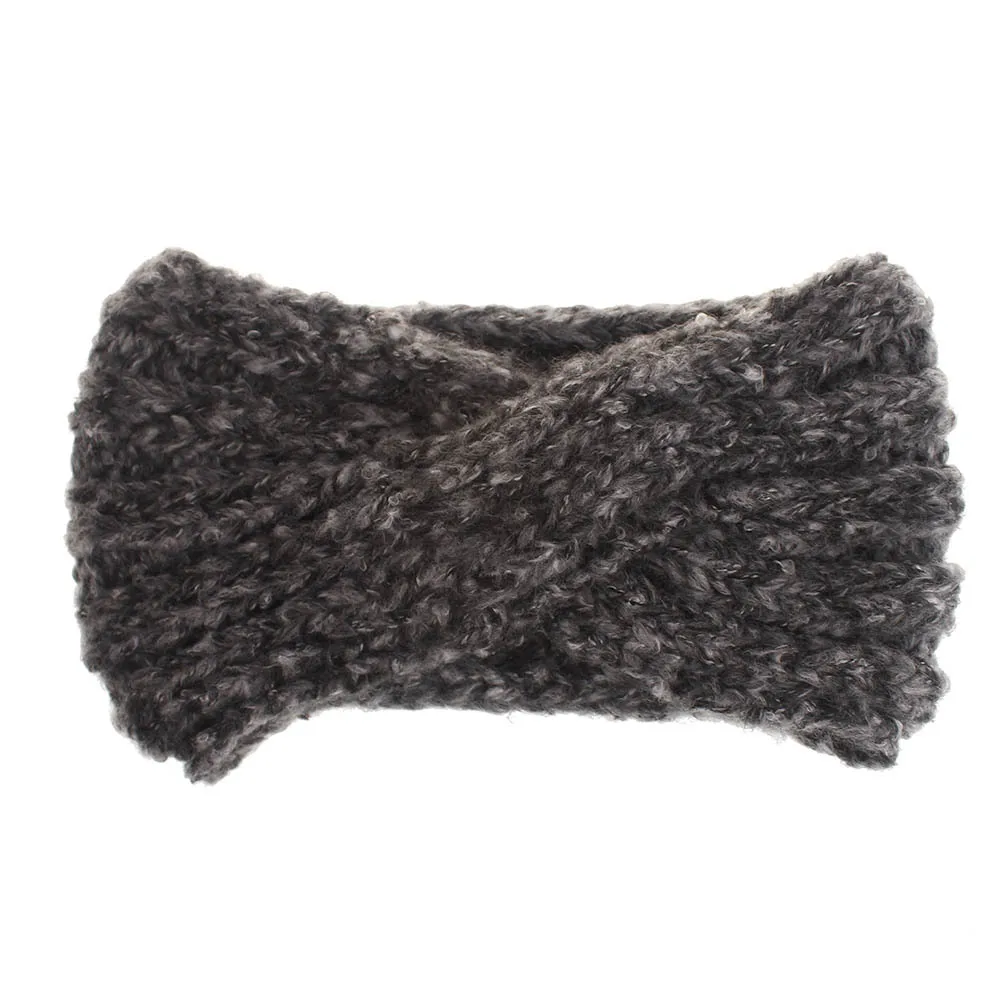 

Vintage Warm Soft knitting Cross Headband Hairband Hair Accessories