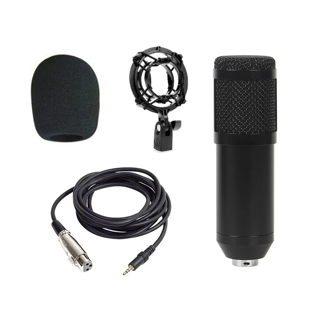 3.5mm Wired Professional Studio Condenser Microphone Sound Recording Gaming Streaming For Computer/PC | Электроника
