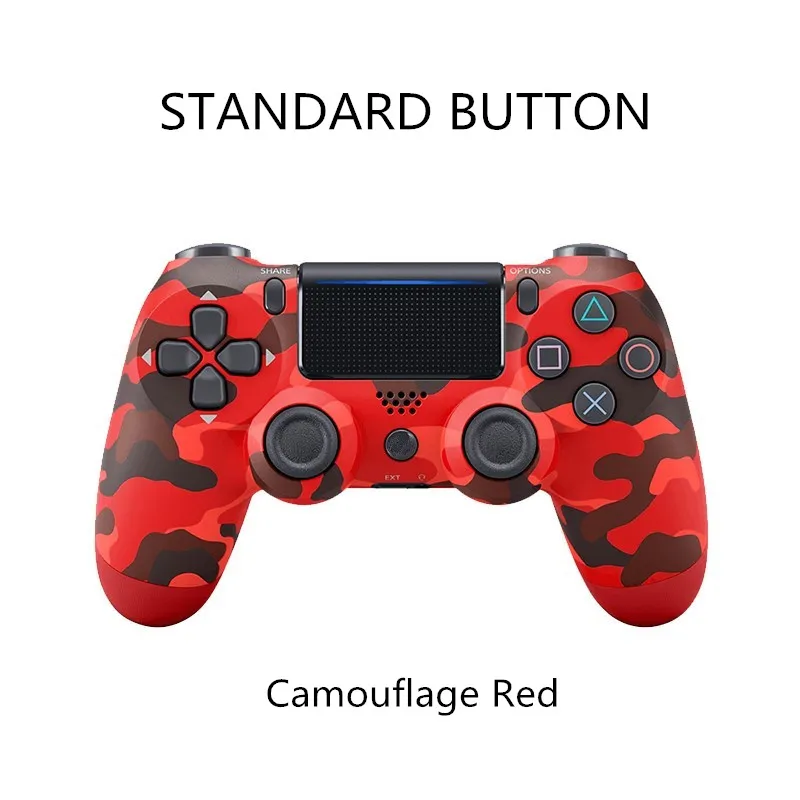 Bluetooth Беспроводной джойстик для PS4 контроллер подходит для Игровые приставки 4 консоль для Игровые приставки Dualshock 4 геймпад для PS3 консоли геймпад джойстик для gamepad геймпад для пк для PS4 - Цвет: type2 Camouflage red