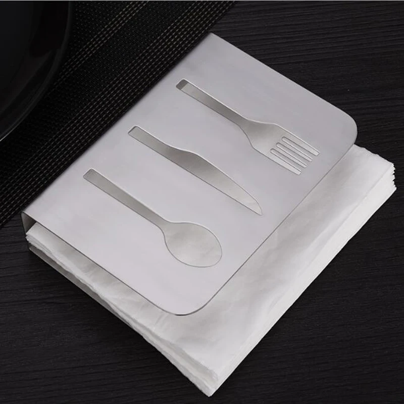 Вертикальный держатель для салфеток из нержавеющей стали Настольная салфетка