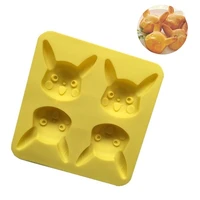 4 hole rabbit cookie mold cartoon silicone diy molds fondant cake candy creative diy chocolate kitchen pasty mould
