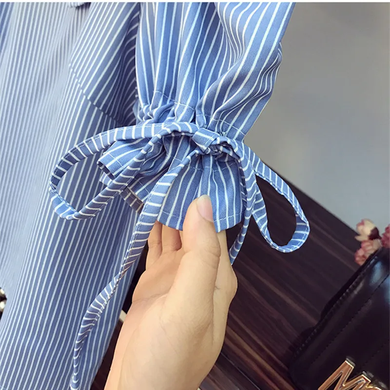 Женский дизайнерский летний комплект из 2 предметов блузка в полоску с открытыми