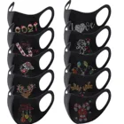 Рождественская маска для лица, многоразовая моющаяся маска Стразы для лица, женская маска для рта, Милые Маски для взрослых, маски для Хэллоуина