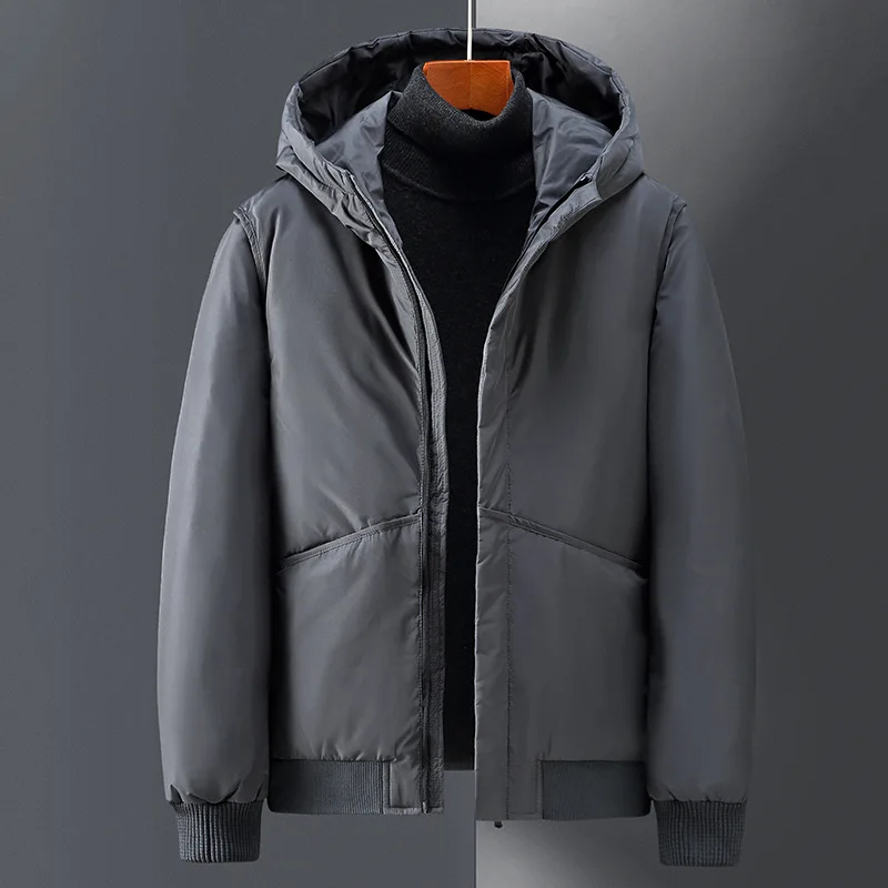 2021 new fashion men's short down jacket winter clothing trend men's thick down jacket student casual jacket jacket male