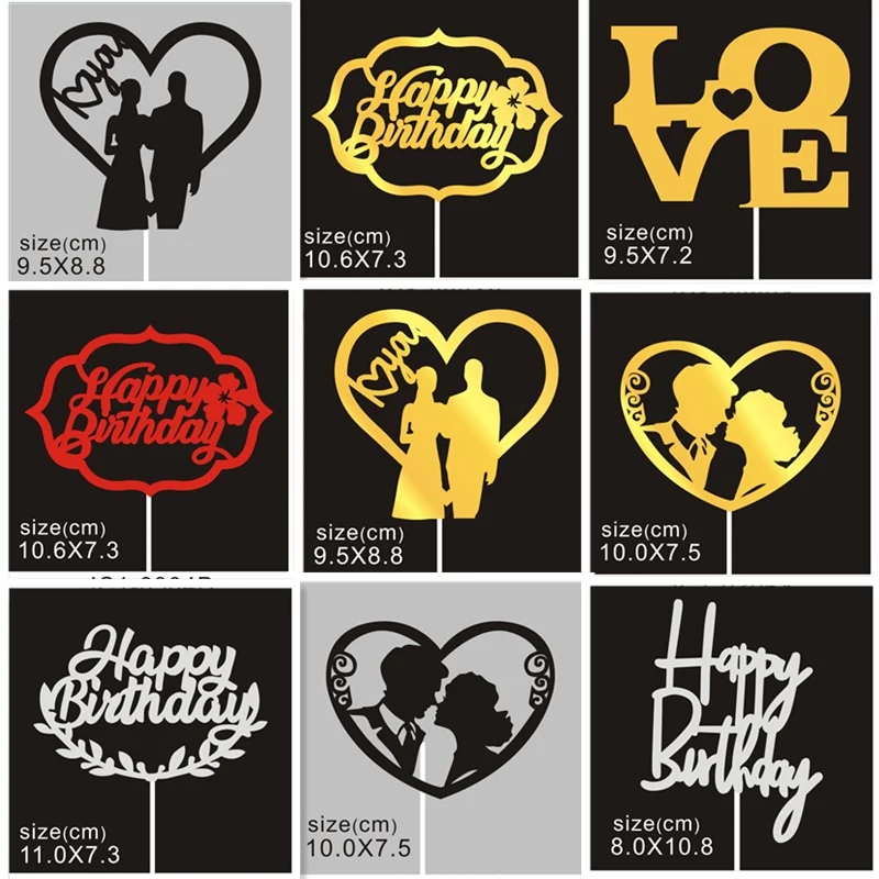 1 шт. Топпер для свадебного торта невесты и жениха топ на день рождения флаги