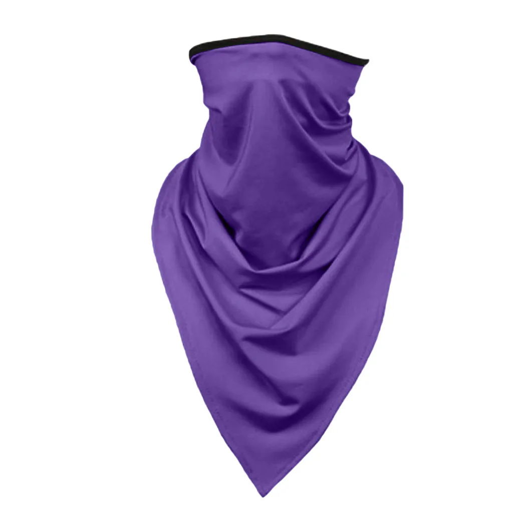 Маски Летний Шелковый треугольный шарф цветная маска для велоспорта головной