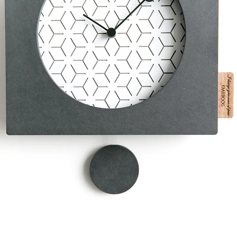 Nordic Minimalist Wall Clock Mute Personality Pendulum Fashion Creative Bedroom Modern Design DD6WC | Дом и сад