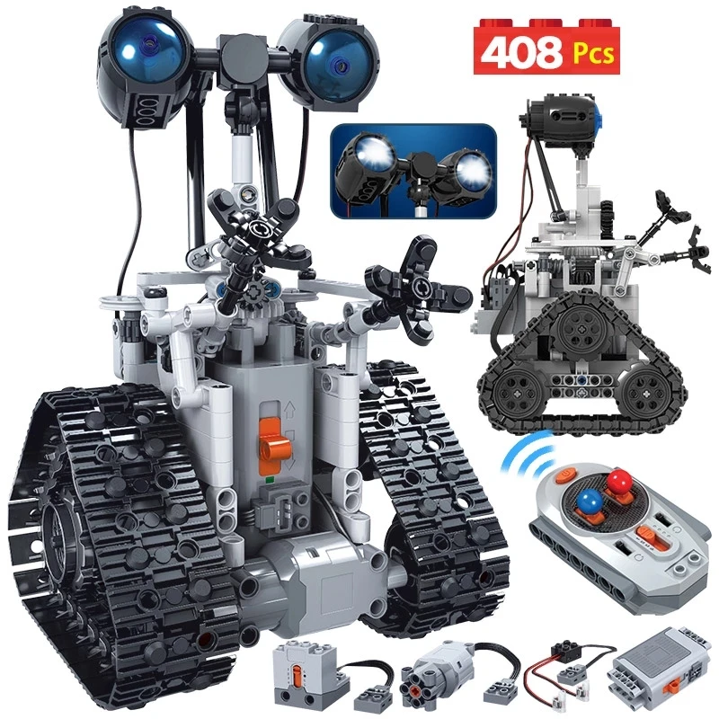 408PCS Creative Technical Remote Control Electric Intelligent Robot Building Blocks MOC RC Bricks Toys For Children Gift | Игрушки и