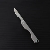 titanium alloy scalpel edc medical knife folding knife with 10pcs no 24 blades