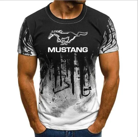 Новая модная футболка Летняя мужская хлопковая с коротким рукавом Mustang Мужская