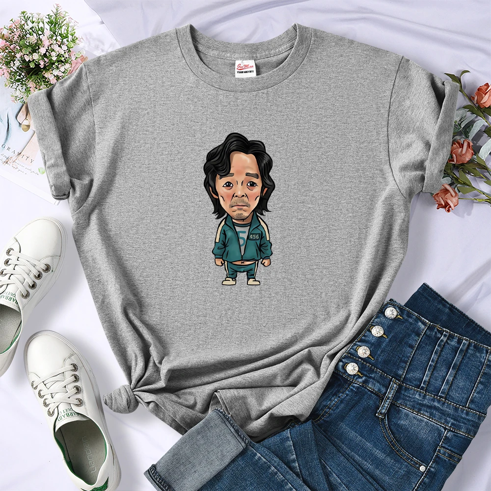 

Squid Game 456 Printing Woman T-shirt Fashion o-neck Clothes Summer Loose T Shirts Oversized Kawaii T-shirts Women