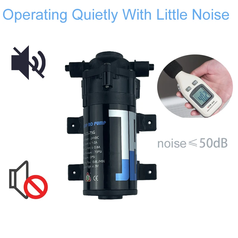 

Super Quiet 24V DC Water Pump 0.8L/Min Aquarium Pump for Patio Misting System