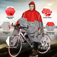 impermeable raincoat womenmen outdoor rain poncho backpack reflective design cycling climbing hiking travel rain cover