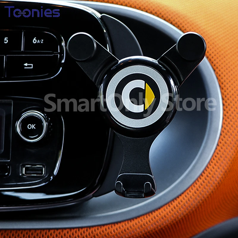 car gravity charging navigation mobile phone holder for mercedes smart 451 453 fortwo forfour interior modification accessories free global shipping