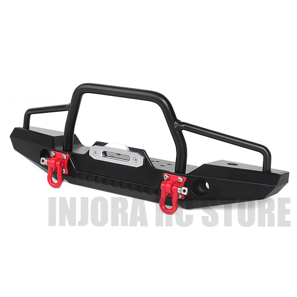 Металлический черный передний бампер со светодиодный светильник кой для 1:10 RC