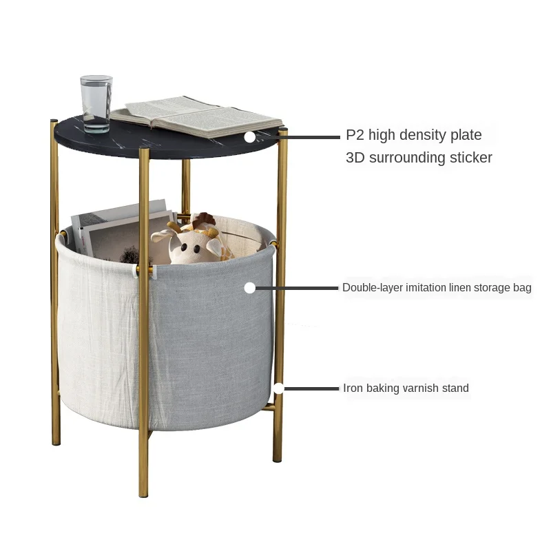 Nordic Round Coffee Table Simple Modern Creative Sofa Side Small Bedside Storage Cabinet Removable Separable |
