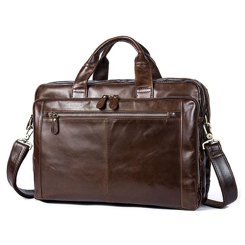 

Messenger Bag Men 100% Genuine leather shoulder bags man Business male briefcases bag for laptop documents handbags