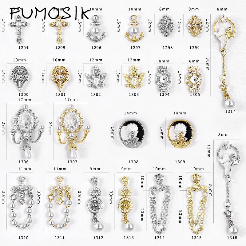 Очаровательный дизайн ногтей Стразы для сплав золотой украшения 3D маникюрные