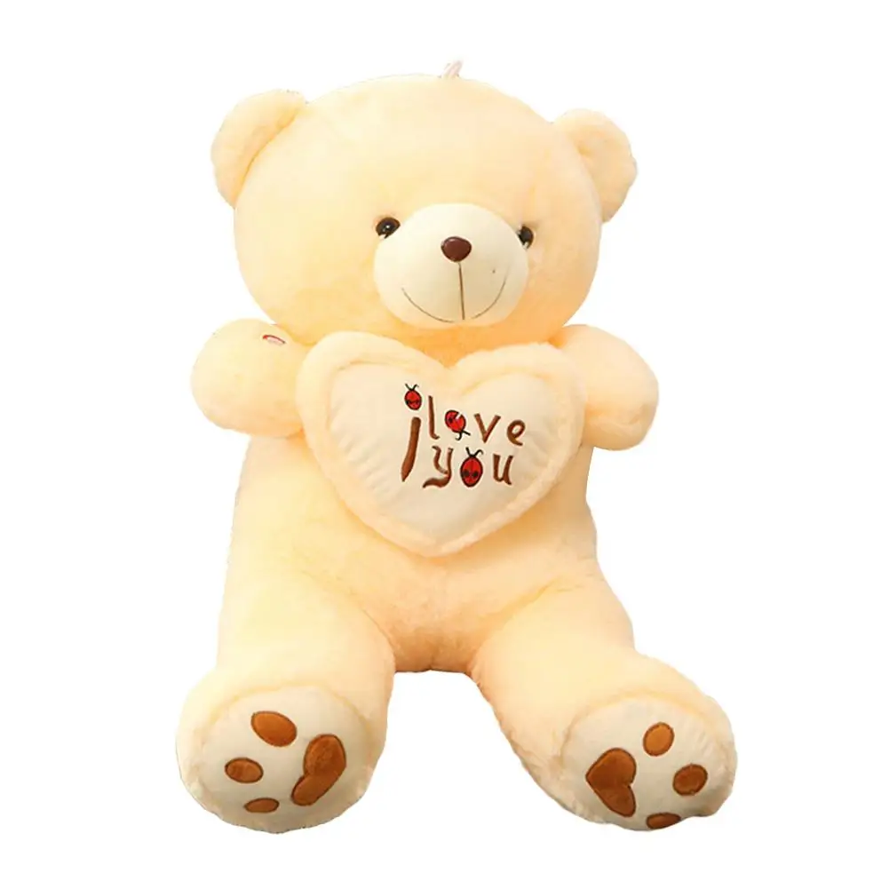 

1Pcs Cute Lovely I Love You Pattern Cartoon Bear Kids Children Dolls Glow Light Up Soft Plush Bear Stuffed Toy Gift