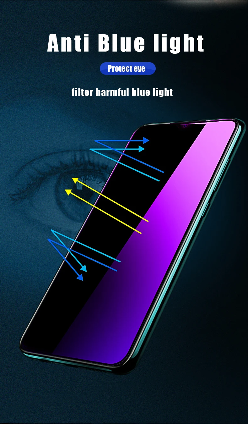 Закаленное стекло для Xiaomi redmi note 8 pro защита экрана redmi note 8 pro Защита камеры анти синий луч света Стекло конфиденциальности