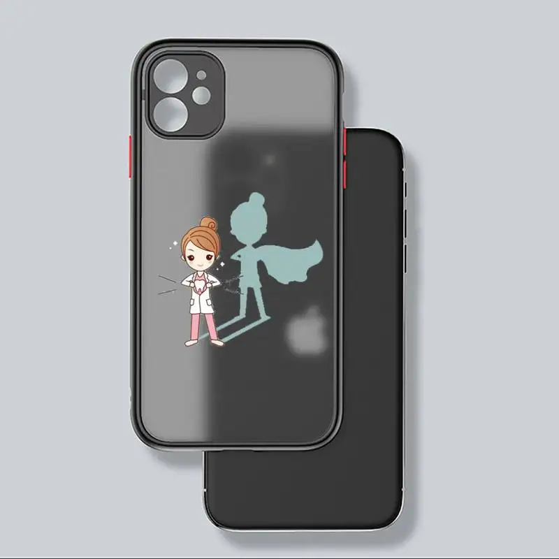 

Medicine Doctor Nurse Phone Case For iphone 12 11 8 7 plus mini x xs xr pro max matte transparent cover